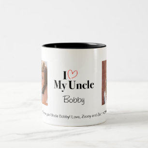 I Love my Uncle 2 Photo Custom Mug