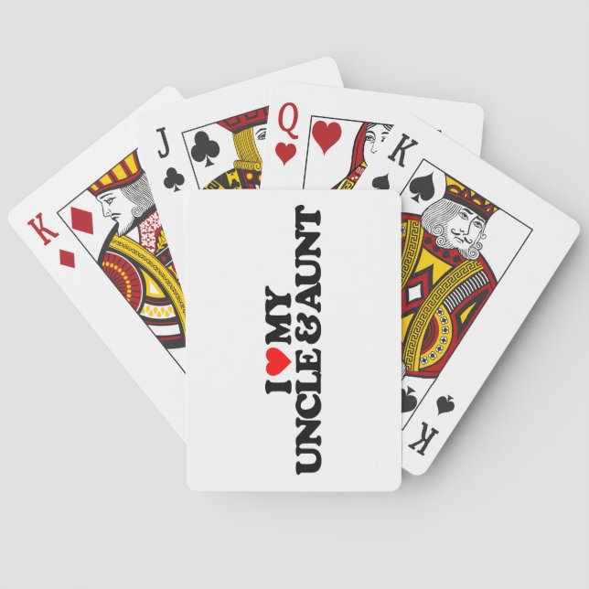I LOVE MY UNCLE & AUNT PLAYING CARDS (Back)