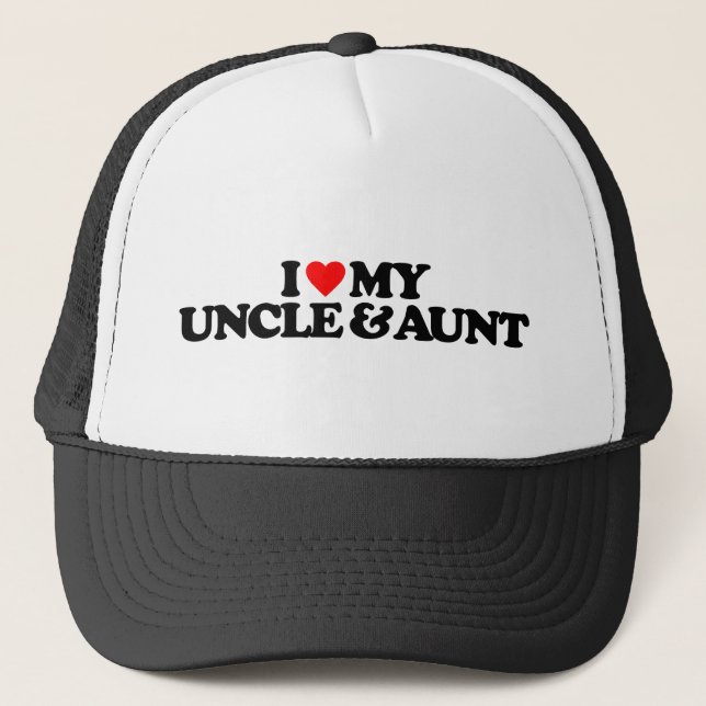 I LOVE MY UNCLE & AUNT TRUCKER HAT (Front)