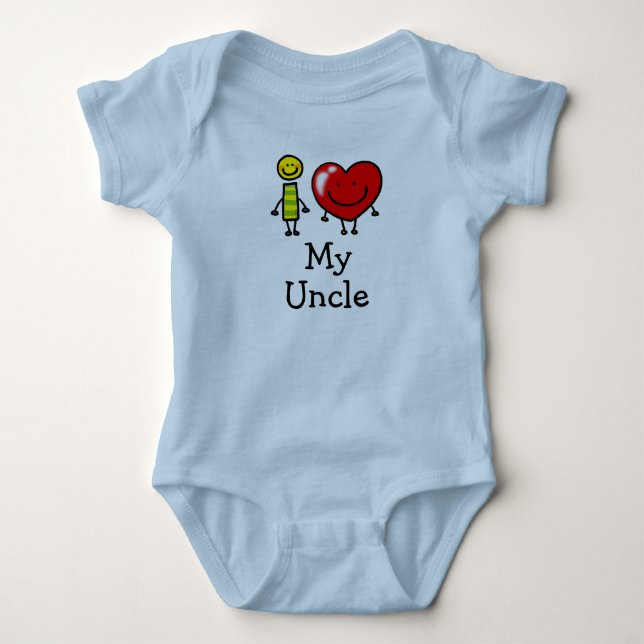 i love my uncle baby bodysuit (Front)