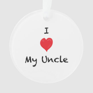 I Love my Uncle Custom 2 Sided Photo Ornament