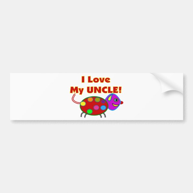 "I love my UNCLE"  Kids T-Shirts/gifts Bumper Sticker (Front)