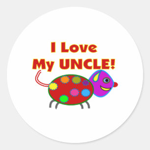 "I love my UNCLE" Kids T-Shirts/gifts Classic Round Sticker