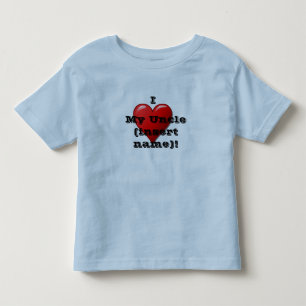 I Love My Uncle (name) Child's Heart T Shirt