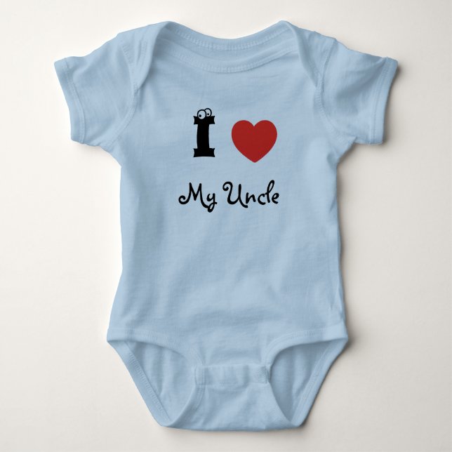 I love my uncle romper. baby bodysuit (Front)