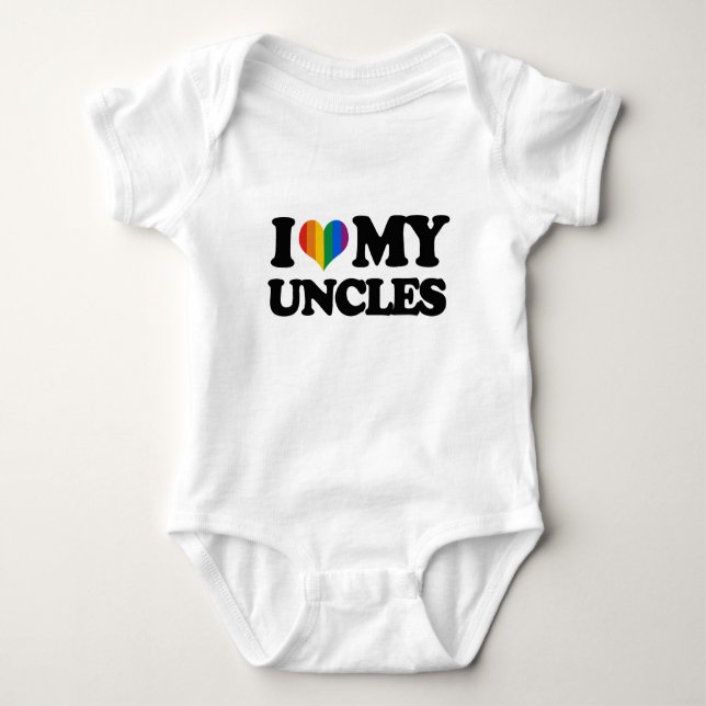 I Love My Uncles Baby Bodysuit (Front)