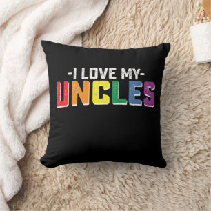 I Love My Uncles Pride Gay Lesbian Family Matching Cushion