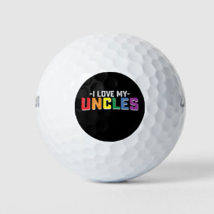 I Love My Uncles Pride Gay Lesbian Family Matching Golf Balls