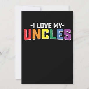 I Love My Uncles Pride Gay Lesbian Family Matching Invitation