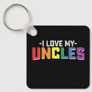 I Love My Uncles Pride Gay Lesbian Family Matching Key Ring