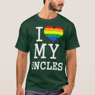 I Love My Uncles Pride Guncle Family Matching Gay  T-Shirt