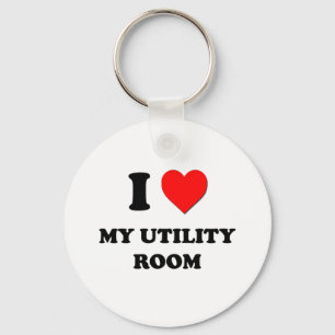 I love My Utility Room Key Ring