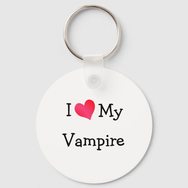 I Love My Vampire Key Ring (Front)