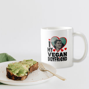 I Love my Vegan Boyfriend, Valentine´s Day Coffee Mug