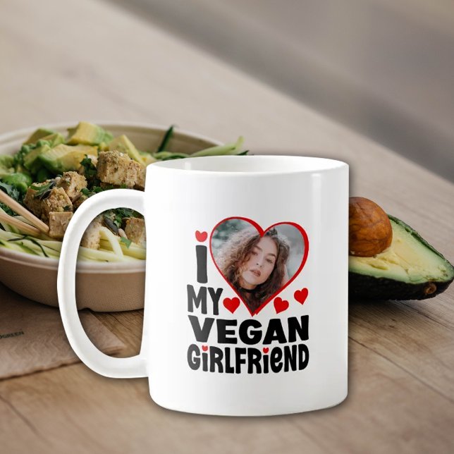 I Love my Vegan Girlfriend, Valentine´s Day Coffee Mug (Creator Uploaded)