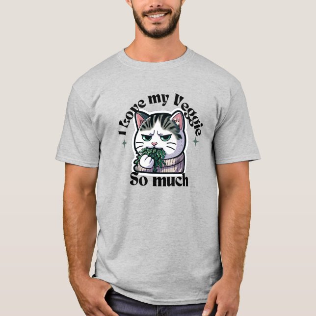 I Love My Veggie So Much T-Shirt (Front)