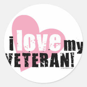 I love my Veteran! Classic Round Sticker