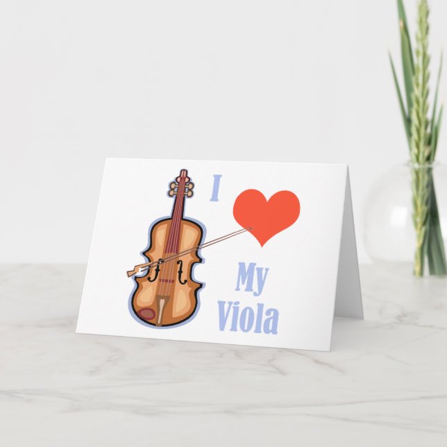 I Love My Viola Card (Front)