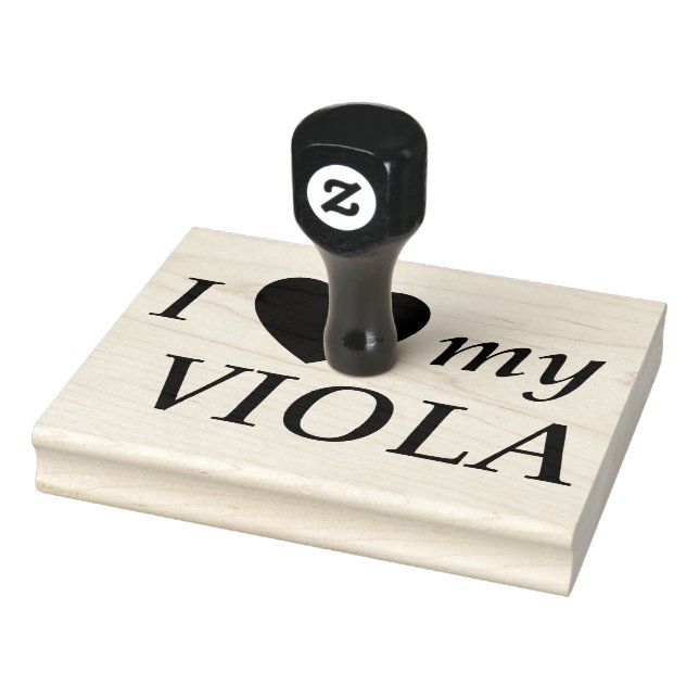 I Love My Viola (I Heart My Viola) Rubber Stamp (Stamp)