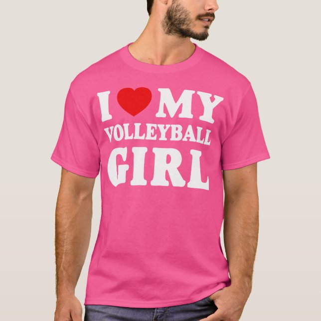 I Love My Volleyball Girl I Heart My Volleyball Gi T-Shirt (Front)