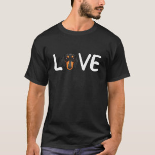 I Love My Weenie Dog Dachshund Heart Dachshund Lov T-Shirt