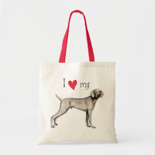 I Love my Weimaraner Tote Bag