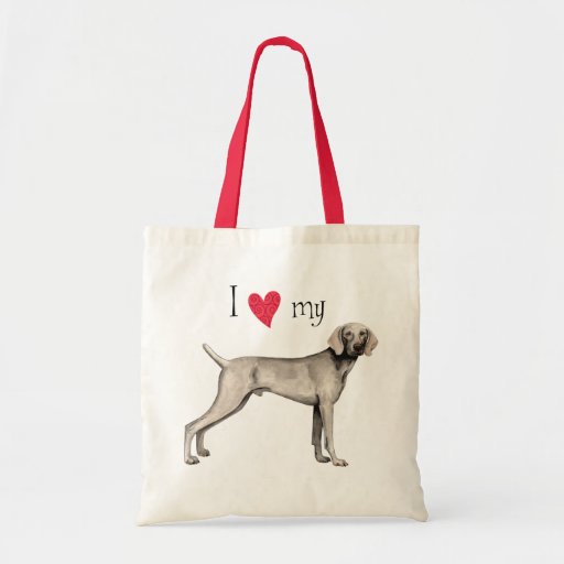 Image of I Love my Weimaraner Tote Bag