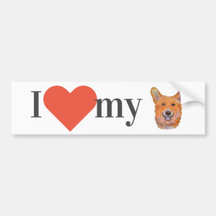 "I love my" welsh corgi Bumper Sticker