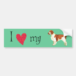 I Love my Welsh Springer Spaniel Bumper Sticker