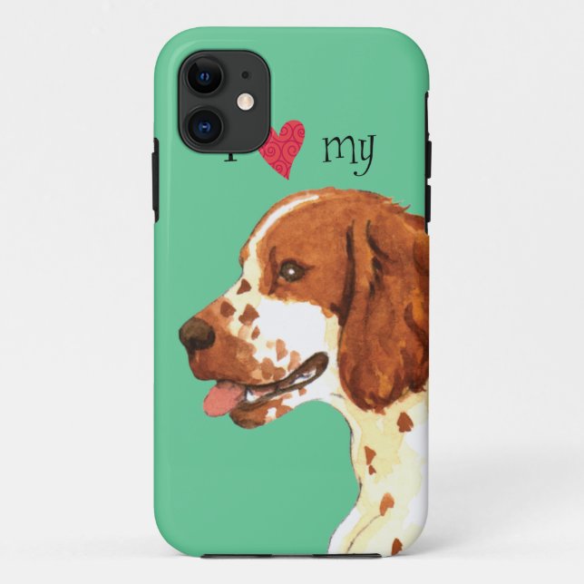 I Love my Welsh Springer Spaniel Case-Mate iPhone Case (Back)