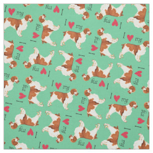 I Love my Welsh Springer Spaniel Fabric
