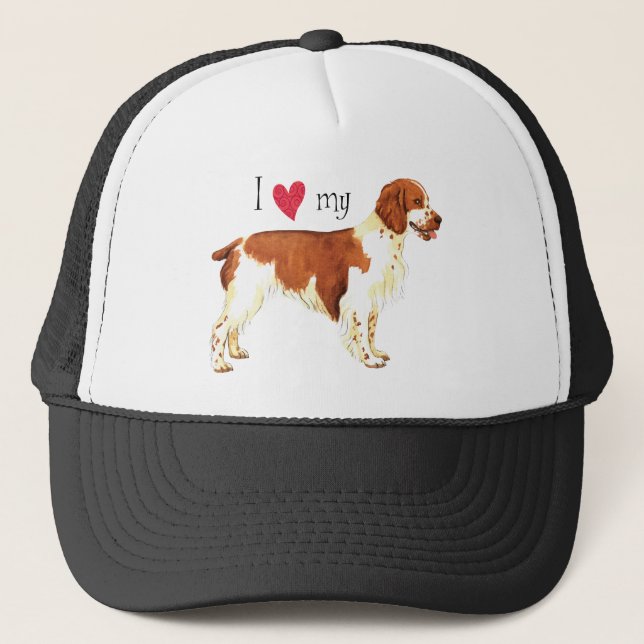 I Love my Welsh Springer Spaniel Trucker Hat (Front)