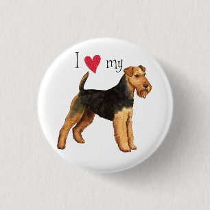I Love my Welsh Terrier 3 Cm Round Badge