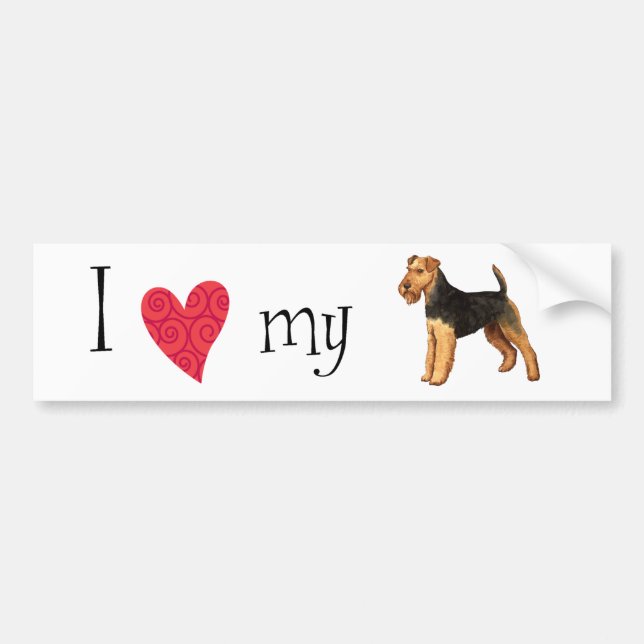 I Love my Welsh Terrier Bumper Sticker (Front)