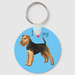 I Love my Welsh Terrier Key Ring