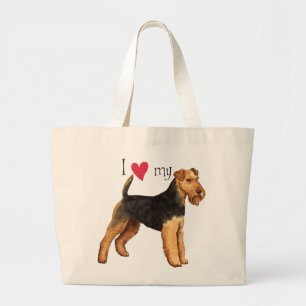 I Love my Welsh Terrier Large Tote Bag