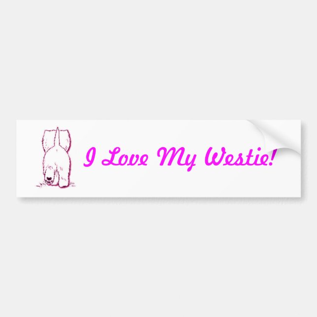 I love my Westie Bumper Sticker (Front)