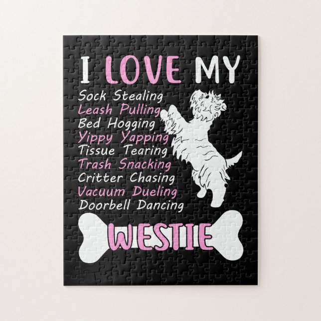 I Love My Westie Jigsaw Puzzle (Vertical)