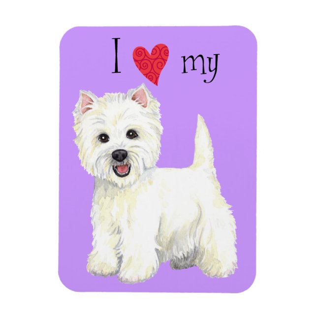 I Love my Westie Magnet (Vertical)
