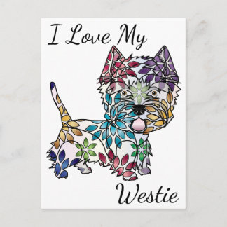 I Love My Westie Postcard