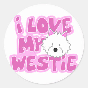 I Love My Westie Stickers