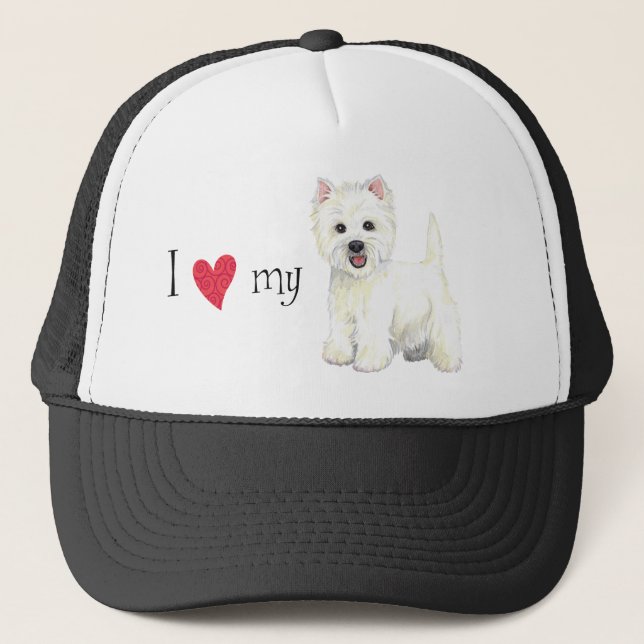 I Love my Westie Trucker Hat (Front)