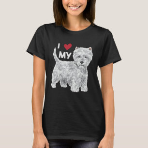 I Love My Westie West Highland White Terrier T-Shirt