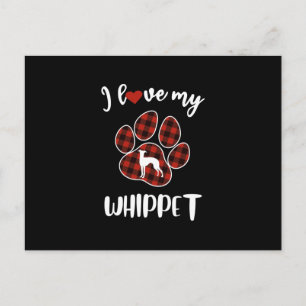 I Love My Whippet Valentine Dog Lover T-Shirt Holiday Postcard