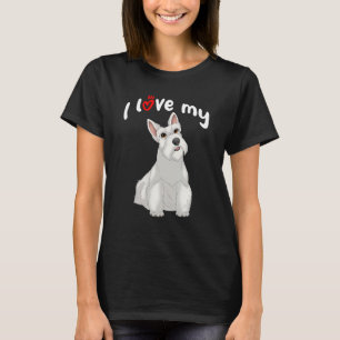 I Love My White Scottish Terrier Dog T-Shirt