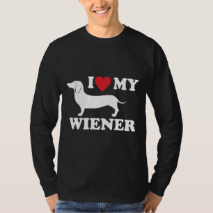 I Love My Wiener Dachshund    T-Shirt