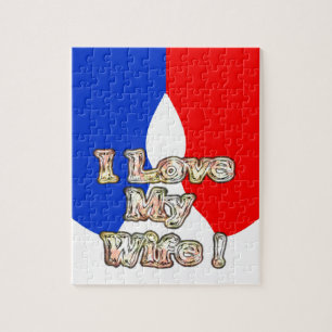 "I Love My Wife" Art Print Jigsaw Puzzle
