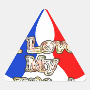 "I Love My Wife" Art Print Triangle Sticker