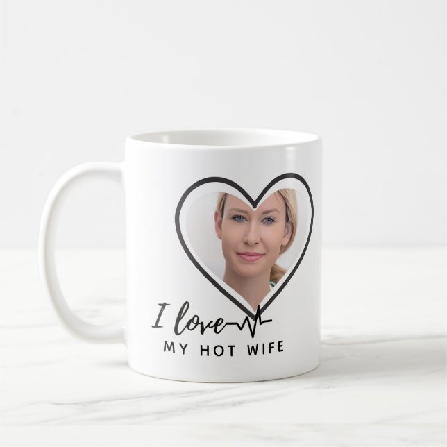 I Love My WIFE - Best friend Personalised PHOTO Coffee Mug (Left)