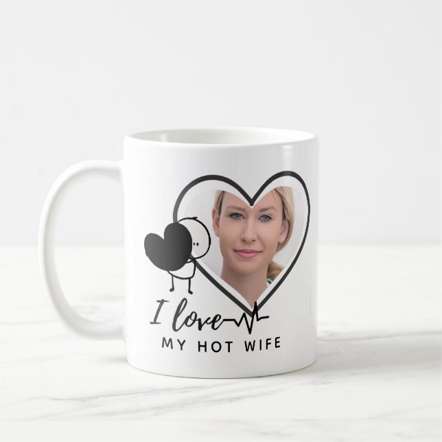 I Love My WIFE - Best friend Personalised PHOTO Coffee Mug (Left)